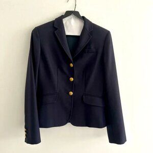 J CREW 3 Gold Button SchoolBoy Wool Blazer Navy | 2